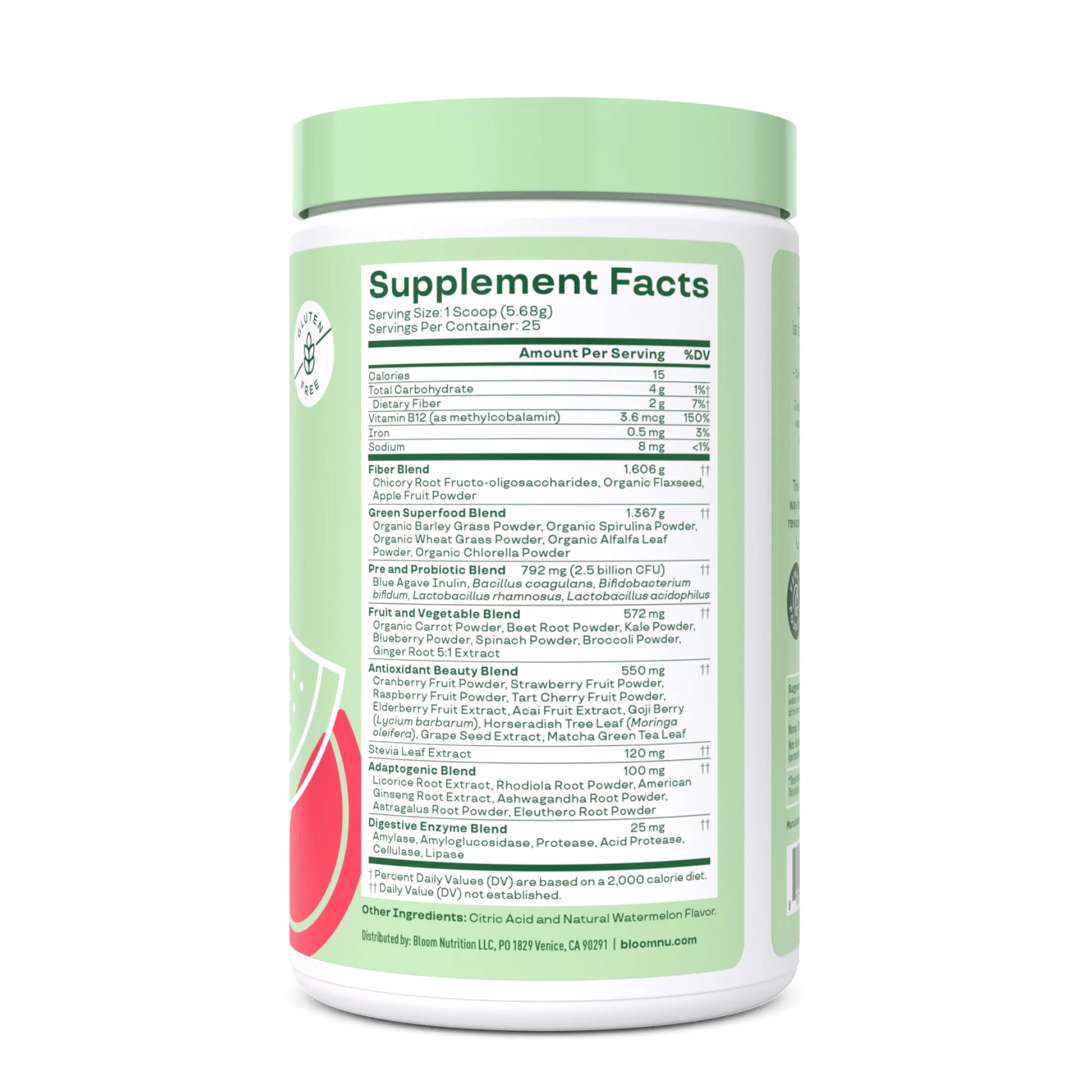 Greens & Superfoods Powder, Watermelon, 25 Servings