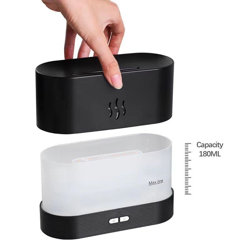 Flame Aroma Diffuser Humidifier Ultrasonic Air Humidifier Flame Humidifier Essential Oil Fire Aroma Diffusers