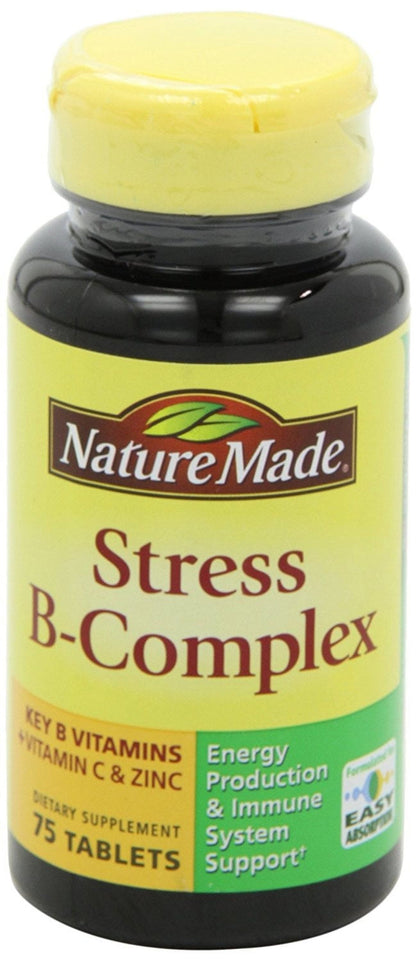 Stress B Complex with Zinc Tablets, 75 Count