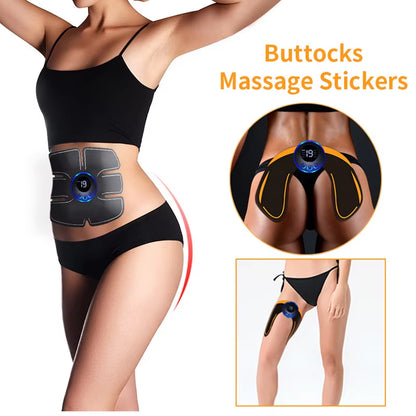 EMS Muscle Stimulator Electric Muscle Toner Buttock Hip Trainer USB Recharge Body Slimming Massager Home Gym Fitness Equiment