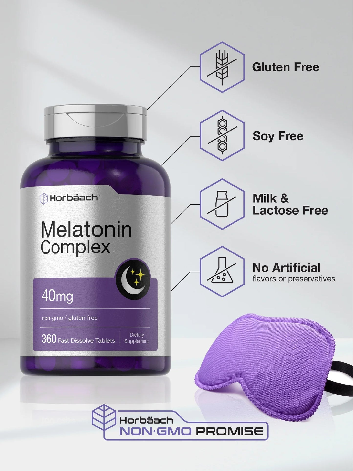 Melatonin Complex 40Mg | 360 Fast Dissolve Tablets | for Men and Women | by