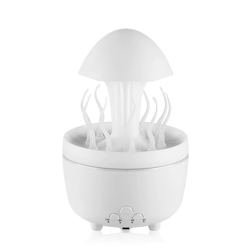 Rotate Raindrop Aromatherapy Machine Simulated Seagrass Air Humidifier Remote Control Color Light Essential Oil Aroma Diffuser