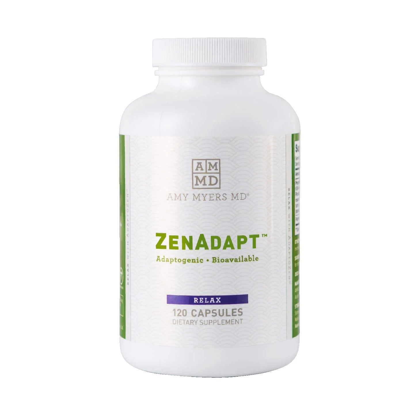 Dr Amy Myers Zenadapt - Adaptogen Supplement Blend to Support Mind & Stress Relief - Pea (Palmitoylethanolamide) - 120 Capsules