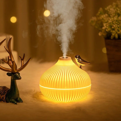 Humidifier for Room Home Cool Mist 600 Sq Ft Water with Night Light Bedroom Humidifiers Small Onion with Bird Shape