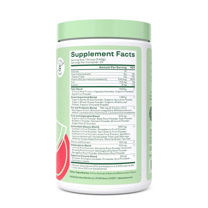 Greens & Superfoods Powder, Watermelon, 25 Servings