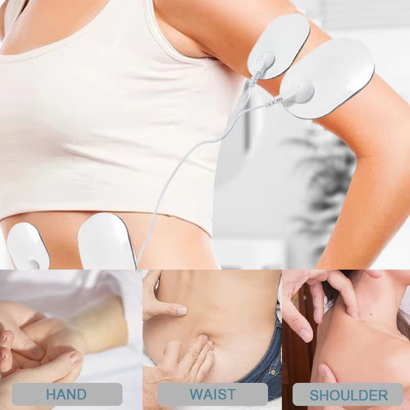 Mini Cervical Spine Patch Remote Control and Portable Massager with Patches for Full Body Massage with Multi-Mode Adjustment