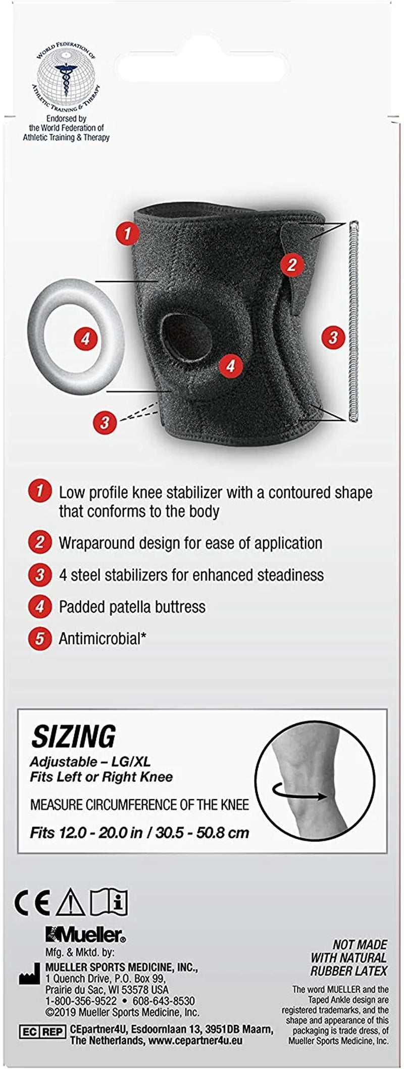 Knee Stabilizer with Padded Support LG/XL