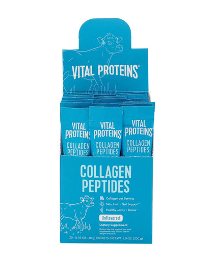 Collagen Peptides Stick Pack Box, Unflavored, 10G, 20 Packets