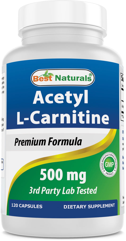 2 Pack  Acetyl L-Carnitine 500 Mg 120 Capsules