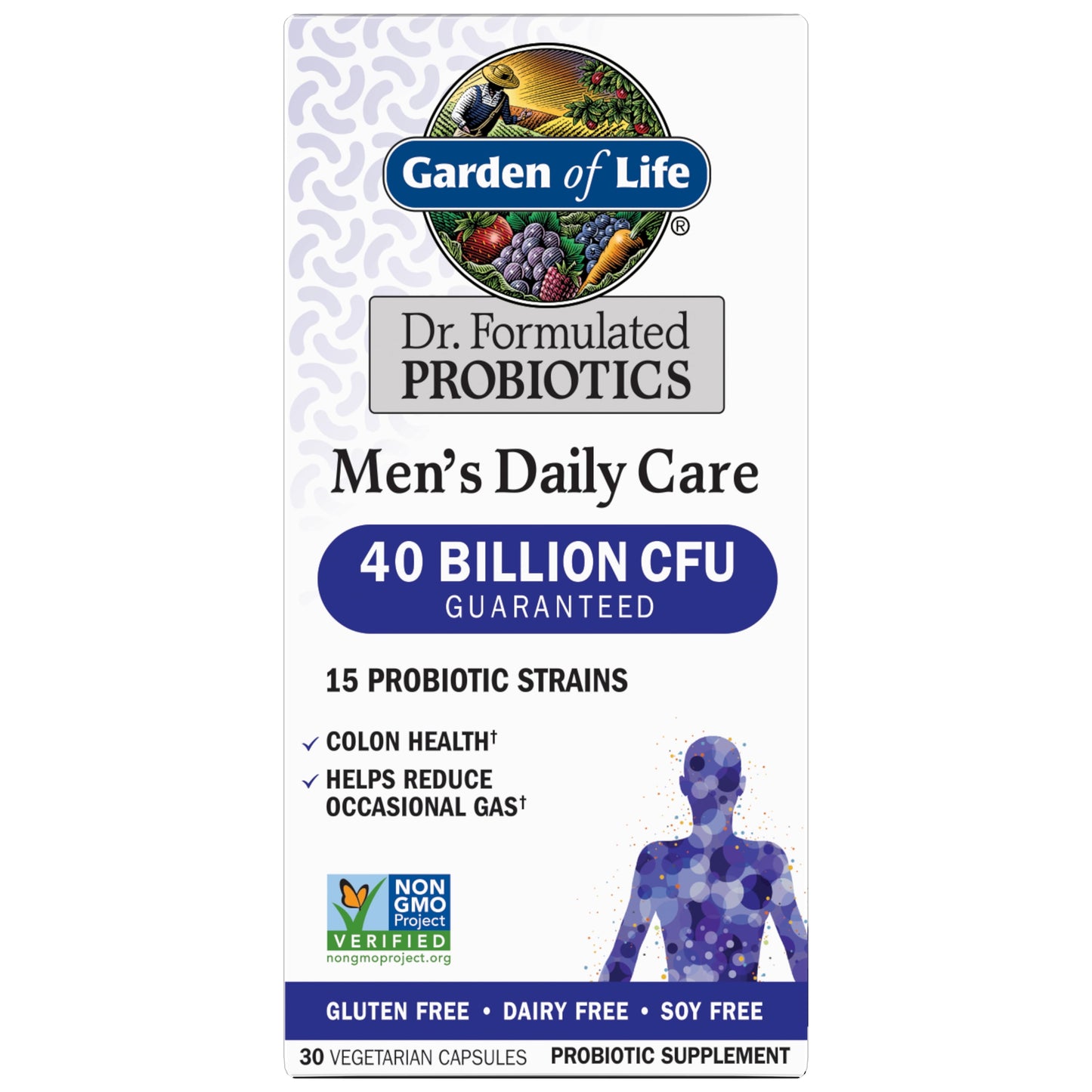 Dr. Formulated Men'S Daily Probiotics, 40 Billion CFU, 30 Ct