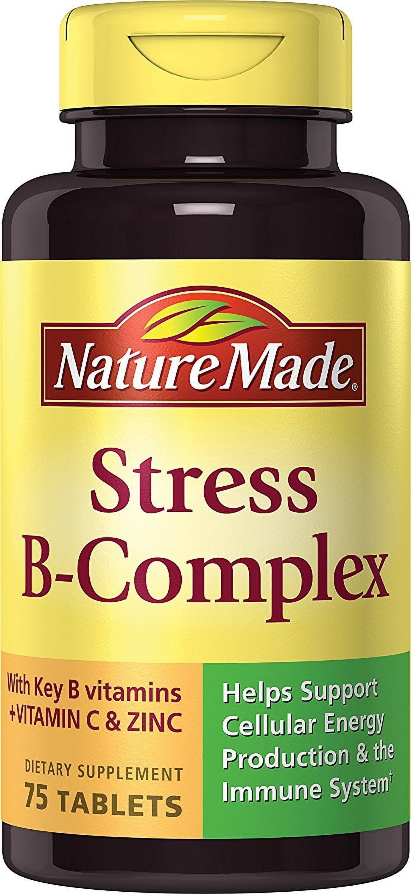 Stress B Complex with Zinc Tablets, 75 Count