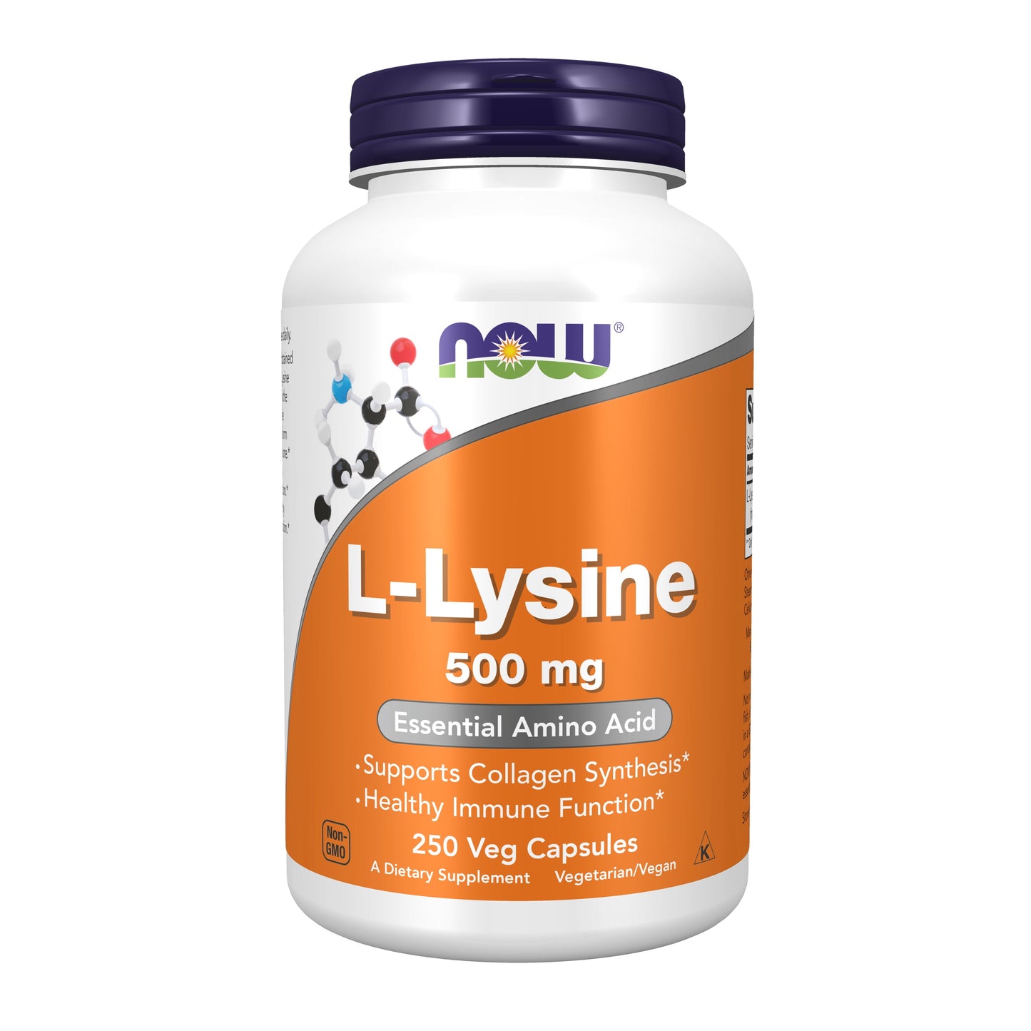 Supplements, L-Lysine (L-Lysine Monohydrochloride) 500 Mg, Amino Acid, 250 Veg Capsules