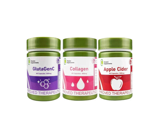 Glutagenc Glutathione, Collagen & Apple Cider Trio by