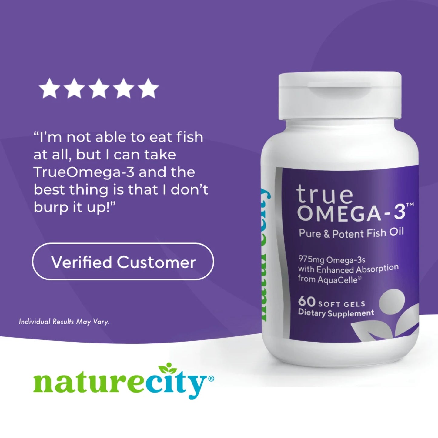 Trueomega-3 - Pure and Potent Fish Oil, 60 Softgels