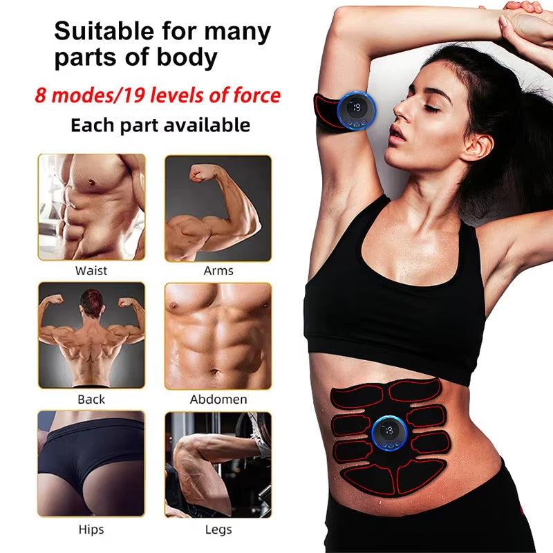 EMS Muscle Stimulator Electric Muscle Toner Buttock Hip Trainer USB Recharge Body Slimming Massager Home Gym Fitness Equiment