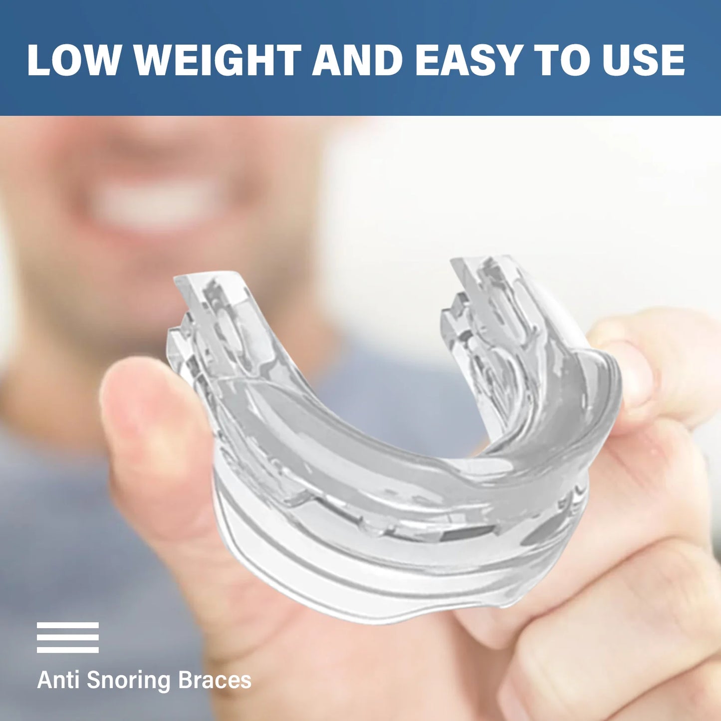 Anti-Snoring Mouthpiece - Anti-Snoring Mouth Guard, Snoring Solution Adjustable Mouth Guard - Helps Stop Snoring, Anti-Snoring Devices for Man Sleep