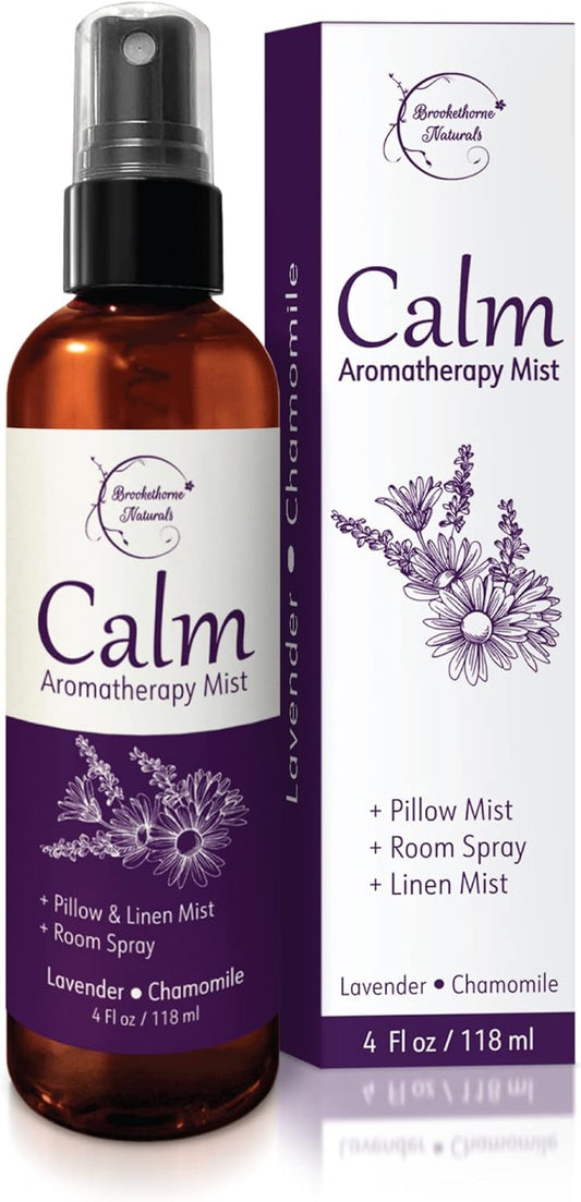 Calm Aromatherapy Spray with Lavender & Chamomile Essential Oil. Natural Sleep Spray, Pillow Spray, Linen Mist & Room Spray. Lavender Spray Air Freshener for Relaxation & Sleep -