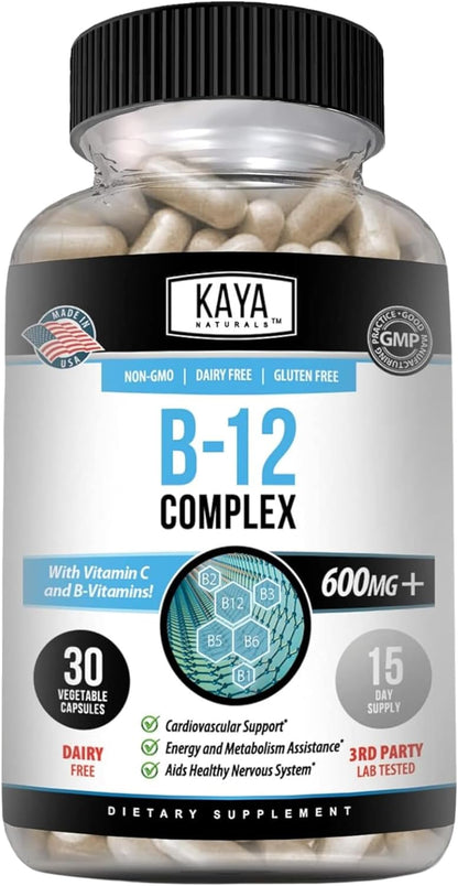 Complejo Vitamina B-12 En Pastillas Vitaminas Para La Falta De Energia Cansancio