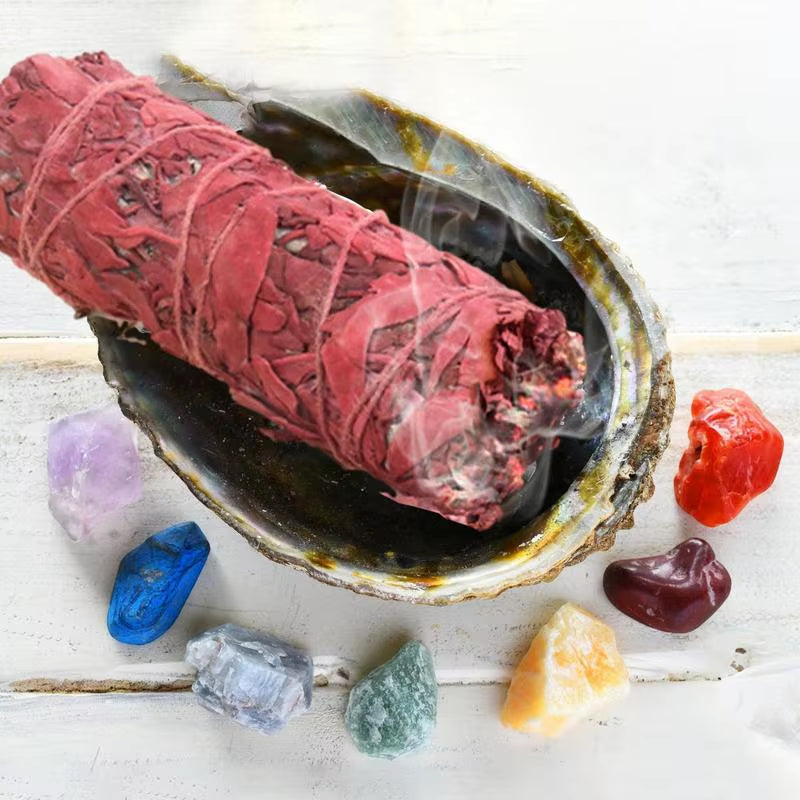 Dragon Blood Sage Red Sage Bundles Sage Smudge Stick Dragon Blood Sage Bundles for Home Cleansing & Negative Energy Clearing