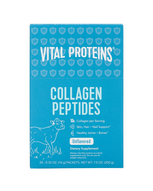 Collagen Peptides Stick Pack Box, Unflavored, 10G, 20 Packets