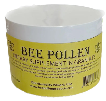 6 Oz BEE Pollen 100% Pure Natural Non Processed Bee Pollen Granules 6 Oz in Jar