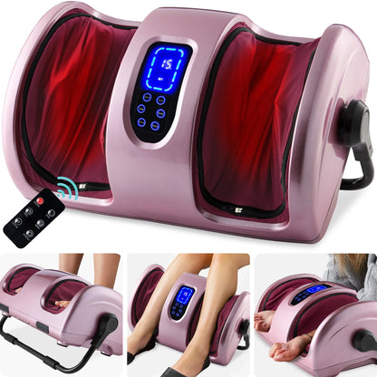 Foot Massager Machine, Therapeutic Reflexology Massager W/ High-Intensity Rollers - Pearl White