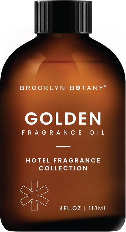 Hotel Diffuser Oil Golden Scent - Luxury Hotel Oil Inspired by 24K Magic Fragrance Oil for Cold Air Diffuser - Aromatherapy Diffuser Oil Scents for Home - 118 Ml