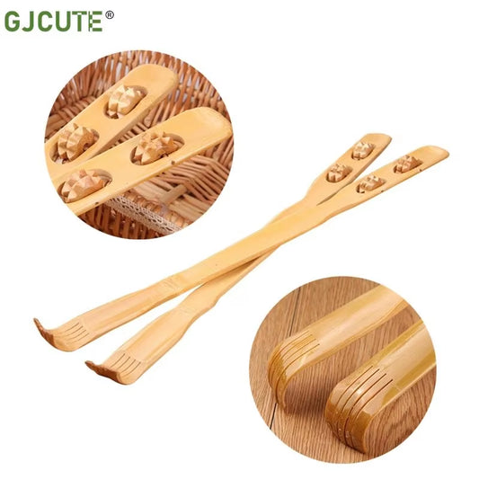 45Cm Bamboo Massager Back Scratcher Wood Body Roller Stick Backscratcher Wooden Back Scratcher