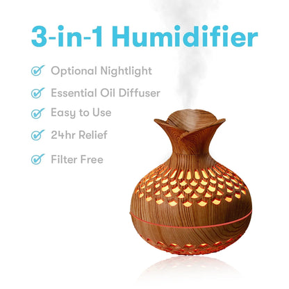 Humidifier for Room Home Cool Mist 600 Sq Ft Water with Night Light Bedroom Humidifiers Small Onion with Bird Shape